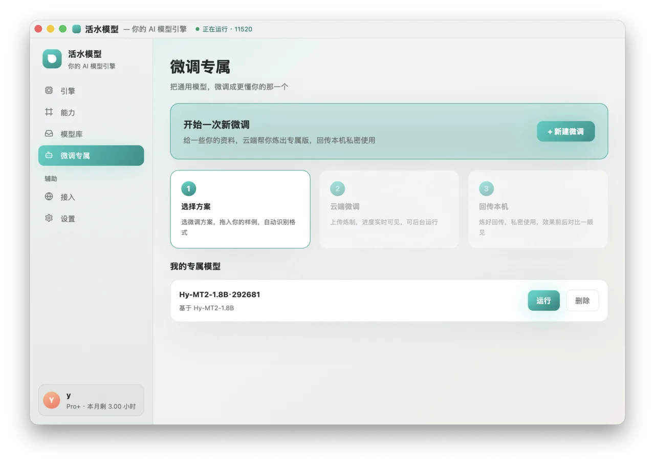 活水模型桌面版 · 微调专属